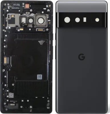 Produktbild von Original Google Pixel 6 Pro Gehäuse Akkudeckel Backcover Stormy Black Akzeptabel