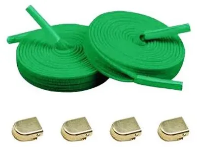 schnuersenkel elastisch clips gruen gold