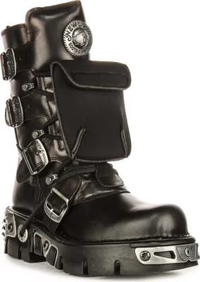 Produktbild von Newrock 389 Reactor Pocket 90s Boot In Black – 7.5 UK - 41 EU - 8M/9.5F US / Black