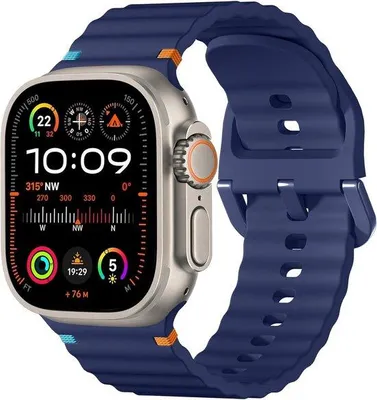 Productafbeelding van Sportband voor Apple Watch 10, 46 mm - Zacht siliconen vervangband - Comfortabel en duurzaam - SnelShoppen