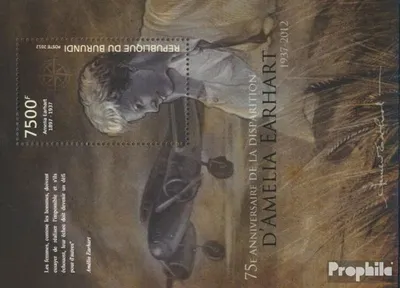 Produktbild von Briefmarken Burundi 2012 Mi Block 314 (kompl. Ausgabe) postfrisch Amelia Earhart