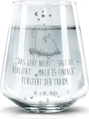 Produktbild von Mr. & Mrs. Panda Glas Schwein Glück - Transparent - Geschenk, Trinkglas, Glücksbringer, Wasserglas, Motivation, Glasbecher, Ziele, Lustige Sprüche, Tumbler, Becherglas