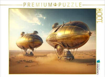 Produktbild von CALVENDO Puzzle Zwei Passagierluftschiffe | 1000 Teile Lege-Größe 64x48cm Foto-Puzzle für glückliche Stunden