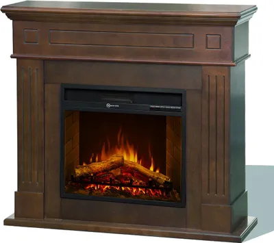 Zdjęcie produktu dla Kominek elektryczny CAMBRIDGE, kominek stojący, drewno orzechowe, 110x36x100h