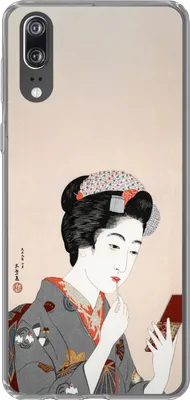 Produktbild von MuchoWow® Handyhülle Schutzhülle Hülle für Telefoonhoesje Huawei P20 Japanisch - Frau - Make-up - Altmodisch Silikon Softcase Handy Hülle - Hardcover