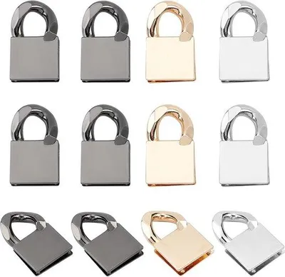 Produktbild von Famanu Metalle Seitenschnallen 12 Sets - 3 Farben für Taschen