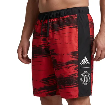 Produktbild von adidas Manchester United CLX Herren Badeshort Strandshort Gr.2XL schwarz-rot