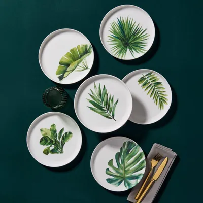 Produktbild von Hermia Concept, Hochwertiges Dessertteller-Set (6 Stück), 21 x 21 x 2 cm | 100% Porzellan, spülmaschinen- und mikrowellenfest | Ideal für elegante Anlässe und tägliche Nutzung.
