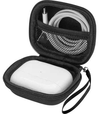 Produktbild von ProCase Eva Reiseetui für AirPods Pro 2nd Generation 2022/AirPods Pro/Jabra Elite 75t Hülle Hard Case Stoßfest Trage Tasche Earbuds Case Aufbewahrungshülle für Kopfhörer Ohrhörer -Schwarz
