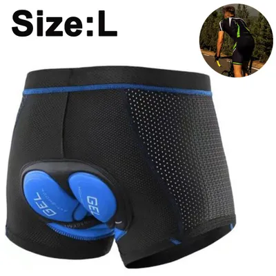 Produktbild von Radunterwäsche Herren 1 Stück, gepolsterte Gel-Radhose mit 5D-Polsterung, atmungsaktive Radlerhose mit Silikonrutschhemmung, Innenhose für Mountainbike und