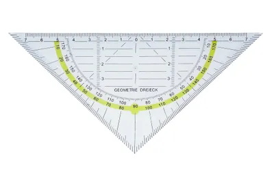 Produktbild von Alco Geometrie-Dreieck flexibel Kunststoff 16 cm transparent