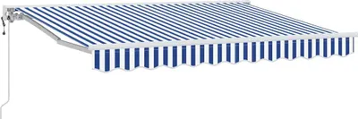 Obrázek produktu pro Rám markýzy vidaXL, modro-bílý, 250 x 200 cm