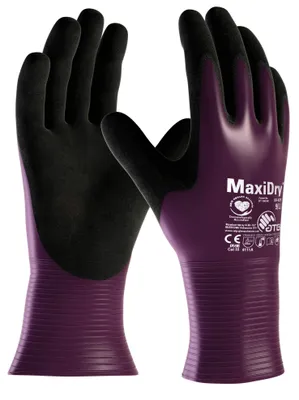 Image de Gants tricoté Nylon/Élasthanne® MaxiDry® Oil™ rouge pourpre/noir T9 - ATG - AT056426-ZZ09DCA