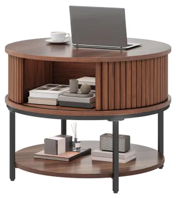 Productafbeelding van DWVO Salontafel met schuifdeur en opbergruimte, bijzettafel voor de woonkamer