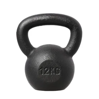 Obrázek produktu pro Litinový kettlebell HMS KZG12 12 kg, černý