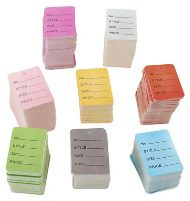 Zdjęcie produktu dla 2000 sztuk etykiet cenowych - kolorowy papier - 3,5 x 5 cm