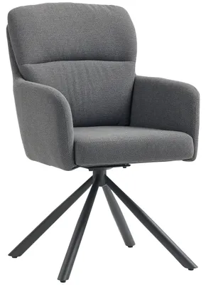 Produktbild von Esszimmerstuhl - Küchenstuhl - Stuhl mit Armlehnen - Polsterstuhl - Designstuhl - Grau