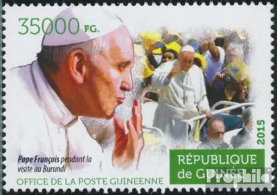 Produktbild von Briefmarken Guinea 2015 Mi 11257 (kompl. Ausgabe) postfrisch Papst Franziskus