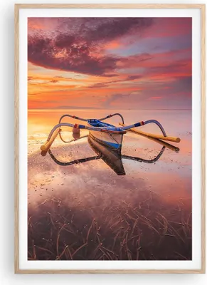 Produktbild von Gerahmtes Poster - Rahmen in heller Eiche - £ódŸ Westen Die Sonne - 70x100 cm - Wand Bild - Wanddeko - Wandbilder - Kunstposter - Wandposter - Bilderrahmen - Bilder - Kunstdruck - P2NPA70x100-4433