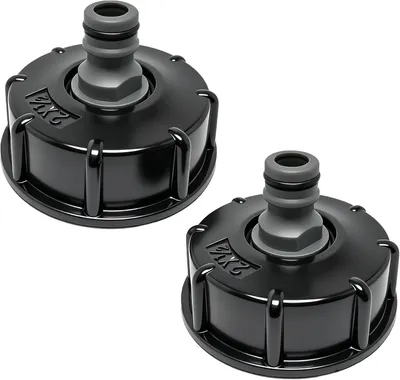Productafbeelding van 2 stuks IBC-tankadapter met binnendraad, fopspeenventiel