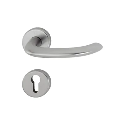 Produktbild von Hoppe Marseille Rosettengarnitur F9 Aluminium Stahl 1138/42KV/42KVS, PZ Profilzylinder