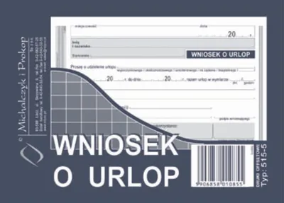 Produktbild von Dokument Bloczek druków kadrowych wniosków o urlop Michalczyk i Prokop 40 kartek