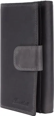 Produktbild von Benthill Damen Portemonnaie Leder XXL - Große Geldbörse mit RFID Schutz - Echtleder Vintage Damenbörse inkl. Geschenkbox