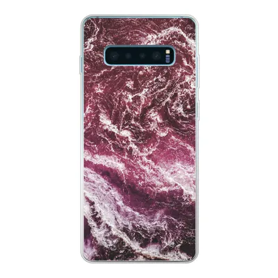 Produktbild von MuchoWow® Handyhülle Schutzhülle Hülle für Samsung Galaxy S10 Plus Natursteine - Lila - Marmor Silikon Softcase Handy Hülle - Schutzhülle