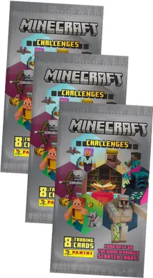 Produktbild von Panini Minecraft 4 Karten - Sammelkarten Challenges Trading Cards (2025) - 3 Booster