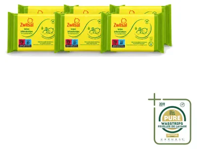 Obrázek produktu pro 6 balení vlhčených ubrousků Zwitsal Baby Lotion pro citlivou pokožku, 65 kusů v balení – zásobení – 6 kusů