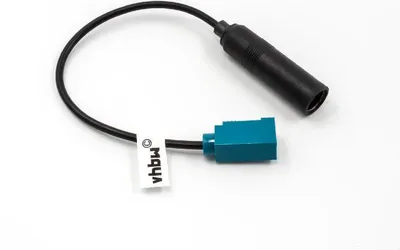 Produktbild von vhbw Autoradio Adapter kompatibel mit Peugeot ab BJ 2002 - Antennenadapter Fakra (f) zu DIN (m) 150 Ohm
