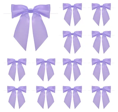 30 Satin-Schleifen 11,5 cm hellviolett für DIY & Deko