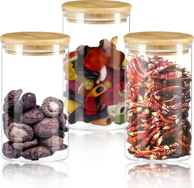 Produktbild von 7MAGIC 3 Stück 1000ml Glas Vorratsdosen, Glas-Gewürzdosen mit Hochwertigem zur Aufbewahrung von Teekräutern und Gewürzen