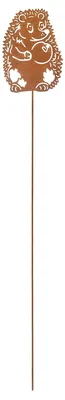 Image de Figurine de jardin « Hérisson » - Figurine décorative en acier Corten - Aspect rouillé - Lot de 6 - Métal - Marron