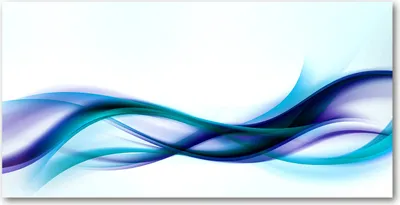 Produktbild von Tulup Glas-Bild -140x70- Wandkunst Dekorative Wand für Küche & Wohnzimmer - Kunst: modern & klassisch - Abstrakte Wellen - Blau