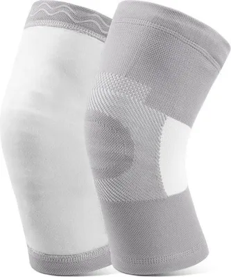 Immagine prodotto di INF Ginocchiere Termiche per Anziani - Scaldaginocchia in Pile per Artrite (Paio) Grigio L/XL