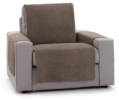 Sofabezug 1-Sitzer, Polycotton, Braun, 55x100x110 cm