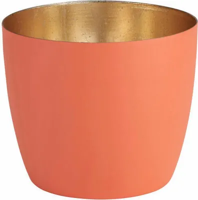 Image de Gift Company Photophore Madras M, Porte-bougie à chauffe-plat, Porte-bougie, Fer, Light Coral, Nudegold, 8.5 cm, 78679
