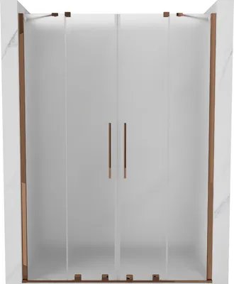 Zdjęcie produktu dla Drzwi prysznicowe Mexen Velar Duo 150 cm, szron, różowe złoto