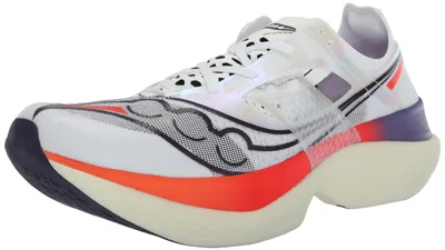 Immagine prodotto di Scarpa da corsa Saucony ENDORPHIN ELITE, colore bianco / dettagli rossi, taglia 9.5