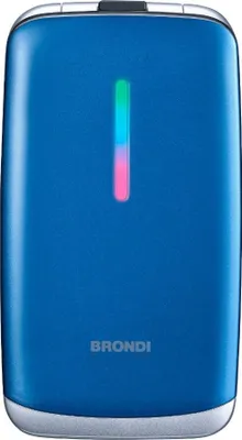 Immagine prodotto di Brondi Contender Telefono per Anziani Doppia SIM 3" Blu Metallico a Conchiglia