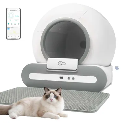 Obrázek produktu pro Kočičí záchod, samočisticí systém, připojení WiFi 2,4 GHz, černý