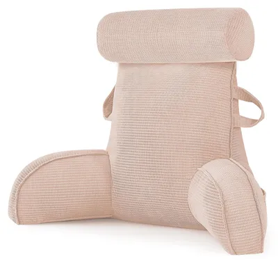 Image de Coussin de lecture, support ergonomique, housse amovible, beige