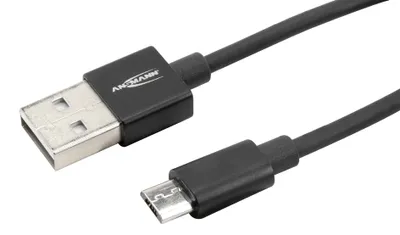 Obrázek produktu pro Ansmann 1700-0077 USB kabel USB 2.0 0,2 m USB A Micro-USB B černý