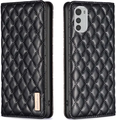 Obrázek produktu pro Moto E32 Pouzdro, Elegantní Flip Kožené Pouzdro s Kapsami na Karty a Stojánkem pro Motorola Moto E32 4G černé
