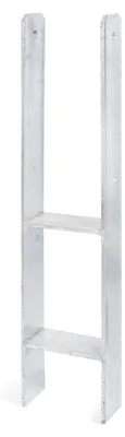 Image de Support de poteau Alberts 213848, galvanisé à chaud, largeur intérieure 121 mm, hauteur totale 600 mm, épaisseur du matériau 6 mm