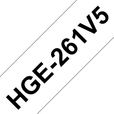 Image de Brother HGE261V5 - Ruban laminé - noir sur blanc - Rouleau (3,6 cm x 8 m) - 5 rouleau(x) (HGE261V5)