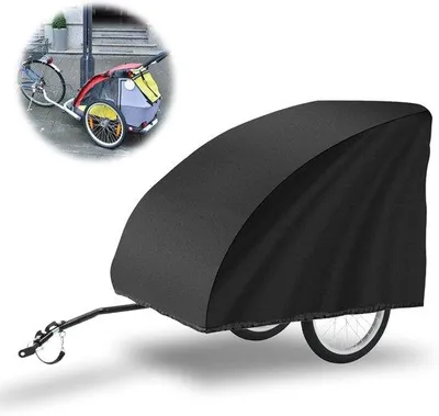 Produktbild von Famanu Faltgarage für universelle Fahrrad- und Hundeanhänger - Wasserdichte Abdeckung 420D (140 x 88 x 92 cm)