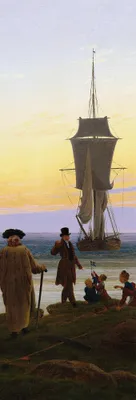 Produktbild von Caspar David Friedrich Kunstdruck Bild - Die Lebensstufen, 1835 (91 x 30 cm)