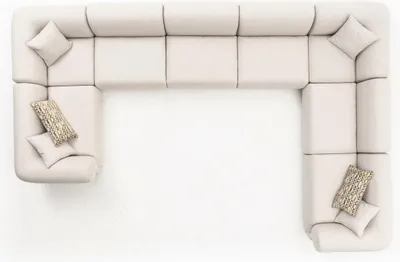Produktbild von Sofa U-Form Wohnzimmer Luxus Wohnlandschaft Design Polster Ecksofa Möbel